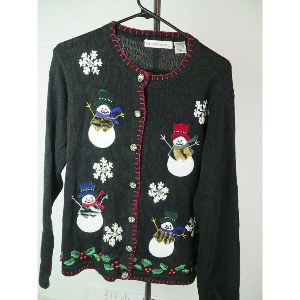 Victoria Jones Ugly Christmas Holiday Sweater Sz M